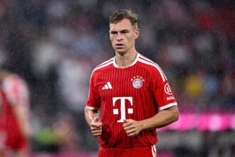 Joshua Kimmich im Trikot des FC Bayern während eines Bundesligaspiels