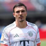 Joao Palhinha im Trikot des FC Bayern während eines Spiels
