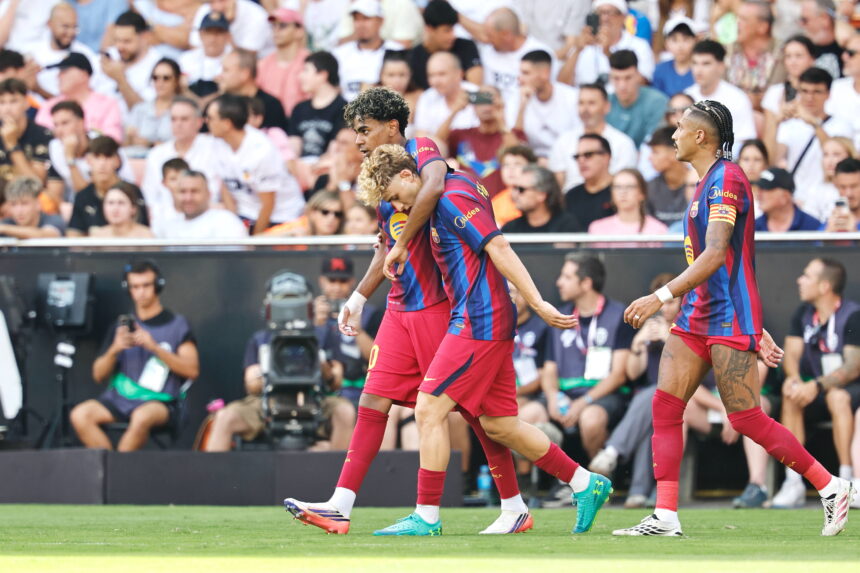 Fermin Lopez, Lamine Yamal, Raphinha, FC Barcelona