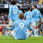 Erling Haaland jubelt für ManCity in der Premier League